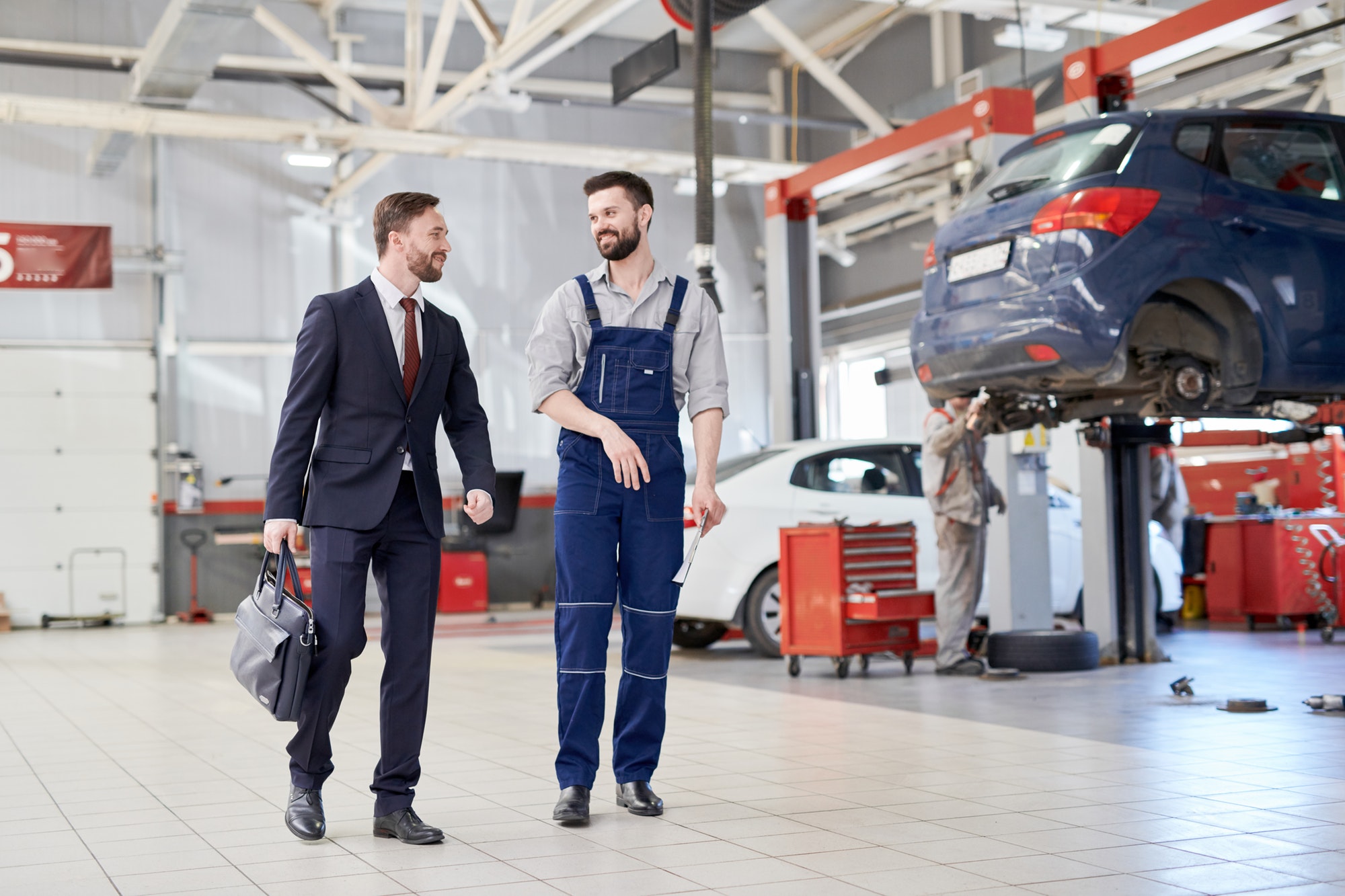 Businessman in Car Service